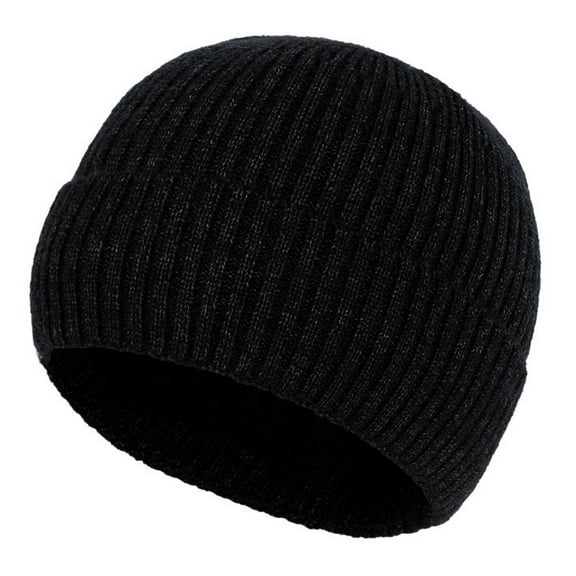 ZQUUVOU Unisex Knit Soft Warm Cuffed Beanie Hat Winter Camo Hats For Men Women B-Dark Blue