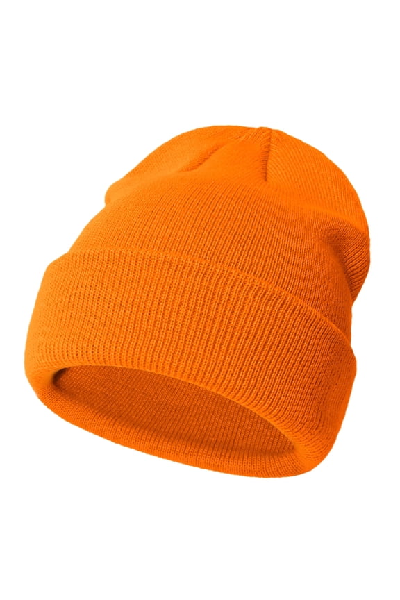 Unisex Knit Soft Warm Beanie Hat Winter Camo Hats for Kids,Color:Orange,Size:2-6 Years
