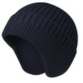 thumbnail image 1 of Unisex Knitted Beanie Hat for Men & Women - Warm Winter Slouchy Beanie, Soft Stretch Cuffed Hat, Ear Cover Cold Weather,Navy Blue, 1 of 7
