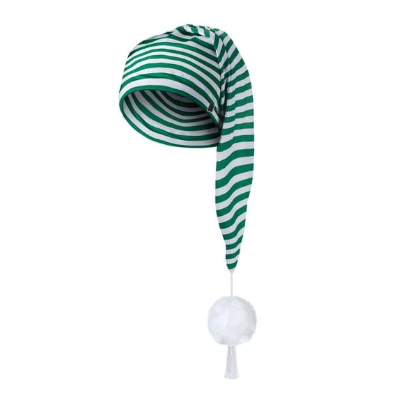 Unisex Knitted Hat Long Tail Striped Hat With Pom Pom Adjustable Winter Beanie Warm Cap For Adults