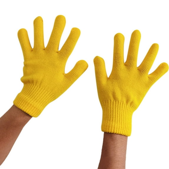 "Unisex Knitted Winter Gloves Warm Five Fingered Adult Handwear For Cold Weather