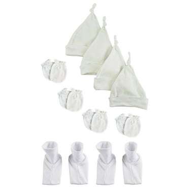 Unisex Knotted Caps , Booties and Mittens - 10 Piece Set