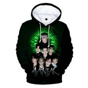 Unisex Kpop Stray Kids MANIAC 3D Hoodie Sweatshirt America Tour 2022 Logo Printed Pullovers Long Sleeve Pullover