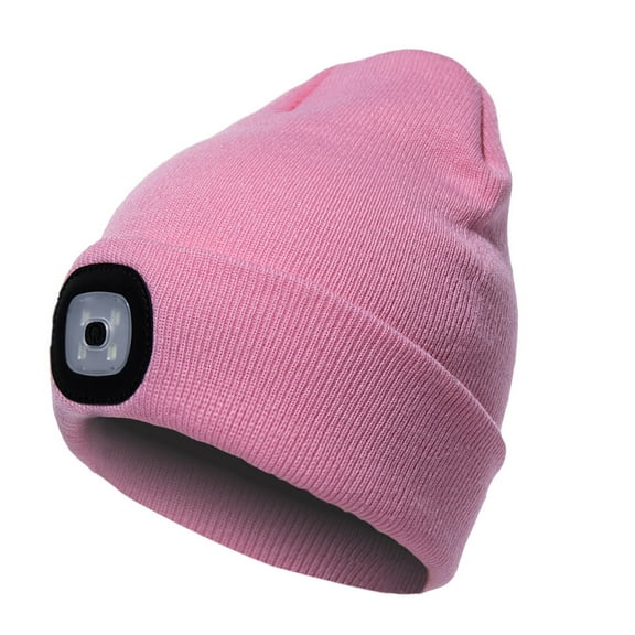 Unisex LED Beanie Hat, Washable Knitted Warm Headlamp Cap for Winter Outdoor and Gifts 1PC