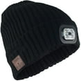 thumbnail image 1 of Unisex LED Bluetooth Beanie Hat, Outdoor Super Bright Headlamp Knitted Hats with Hands-Free Mic Speakers, Gifts for Christmas Family Winter Warm, Black, 1 of 13