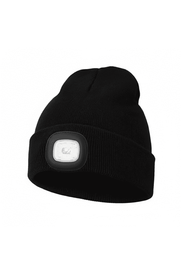 Unisex LED Knit Hat with USB Charging Outdoor Lighting Warm Cap for Cycling Hiking Skiing Glowing Hat Ideal Halloween Christmas Valentine's Gift