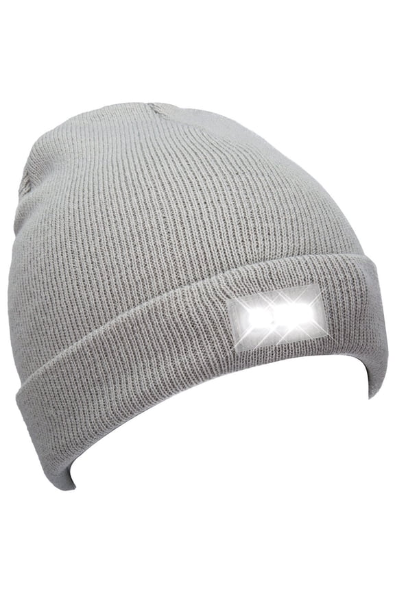 Unisex LED Knitted Beanie Hat – 5 Built-In LED Flashlights, Warm & Cozy Winter Cap for Outdoor Activities TIKA