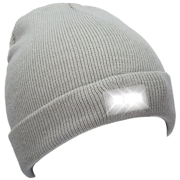 Unisex LED Knitted Beanie Hat – 5 Built-In LED Flashlights, Warm & Cozy Winter Cap for Outdoor Activities TIKA