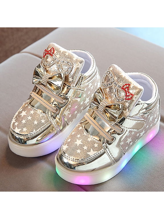 Unisex LED Light Shoes High Top Light Flashing Trainers USB Charging Shoes For Children