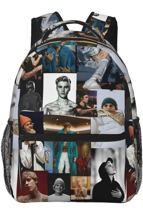 Unisex Laptop Busienss Daypack Travel Backpacks Schoolbag Bookbag Bag Justin Bieber (21) Casual Backpack