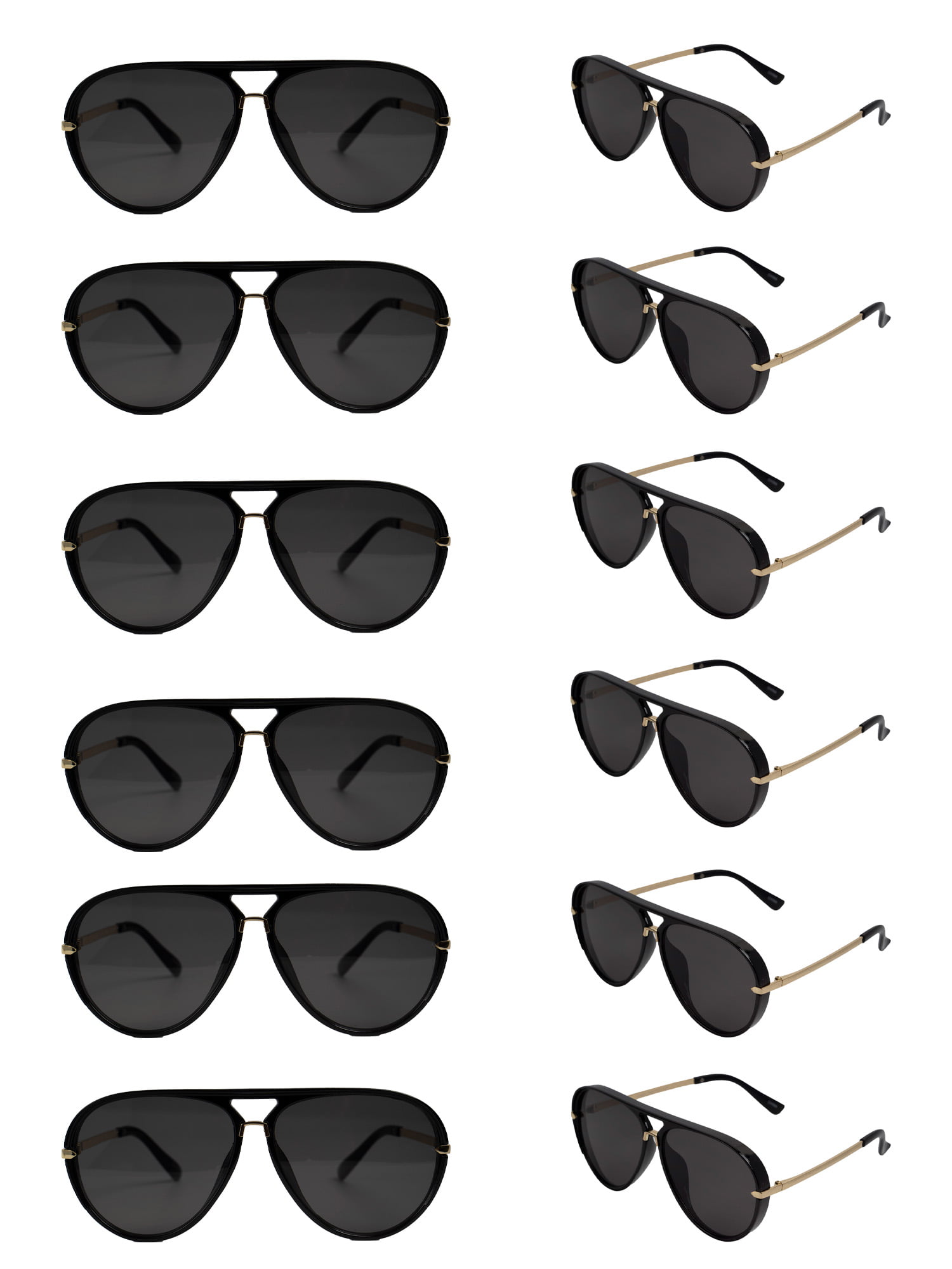 GCP Products Polarized Square Oversized Aviator Sunglasses For Men Uv  Protection, Spring Hinge Metal Shades For Driving (B1 Gold Frame/Bla…