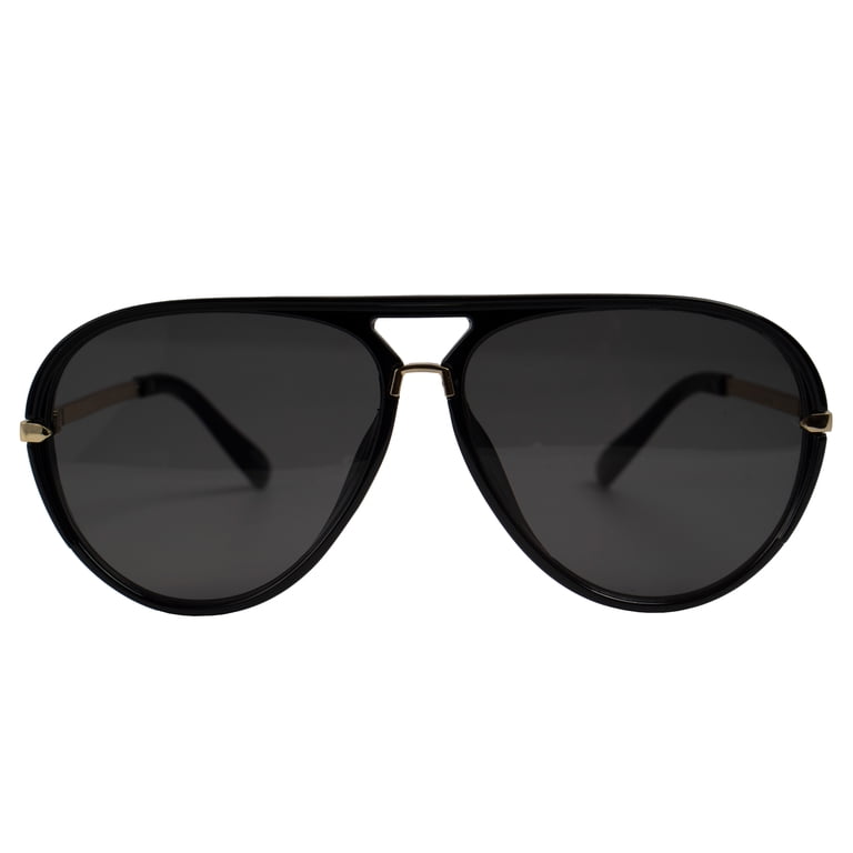 Gravity Shades, Unisex Oversized Aviator Sunglasses, Black  display picture 1