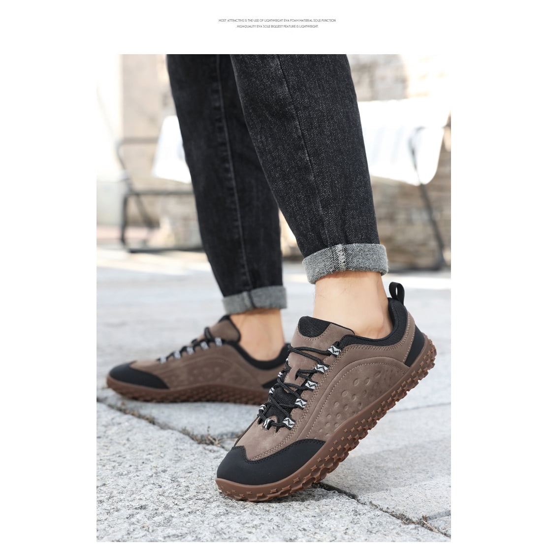 Unisex Large Size Wide Toe Barefoot Hiking Shoes, Outdoor Mountaineering Shoes, Non-Slip Breathable Lightweight, All Season Couple Sports Shoes, Daily Outdoor, Versatile Comfort