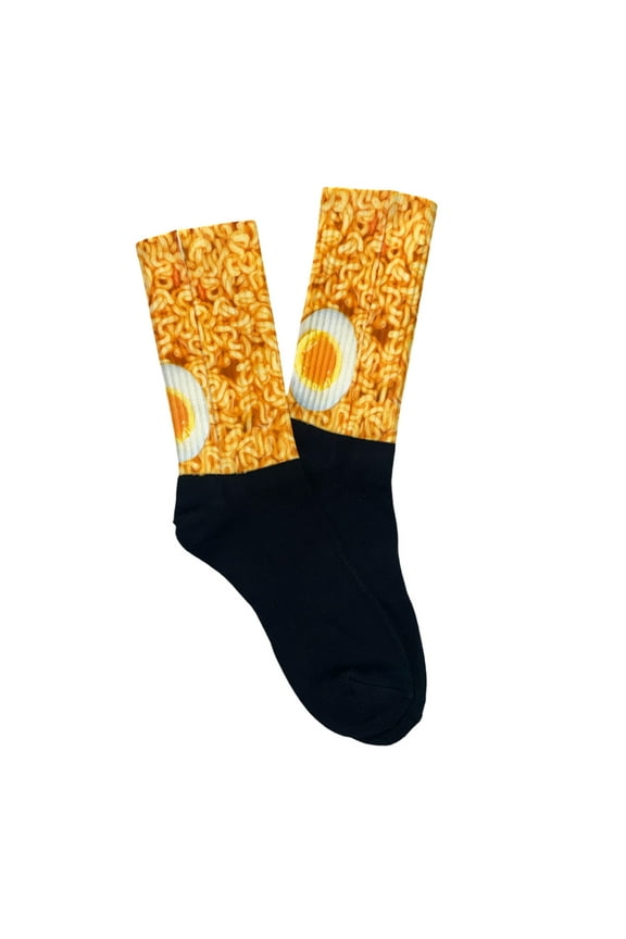 Unisex Large Sole Food Ramen Sublimated Socks by Thread Pros
