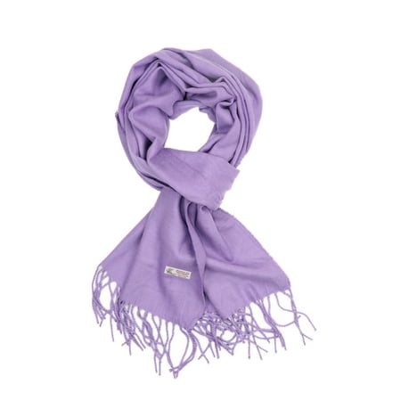 TZ Promise Men Women's Lavender Scarves Solid Plain Classic Soft Long for Winter Warm