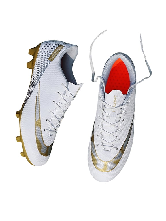 Unisex Leather Soccer Cleats with Lace-Up Closure - Turf Football Shoes for Men/Women/Youth Training Cleats for Soccer & American Football Shoes