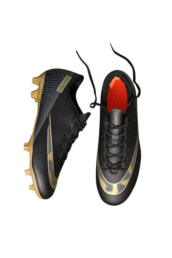 Unisex Leather Soccer Cleats with Lace-Up Closure - Turf Football Shoes for Men/Women/Youth Training Cleats for Soccer & American Football Shoes