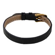 Unisex Leather Wristband Stainless Steel Buckles Comfort Fit Daily Wear Casual Formal Styles
