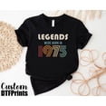 thumbnail image 1 of Unisex Legends Were Born In 1975 50Th Birthday T-Shirt Cotton Graphic Tee-All Size S-5Xl, 1 of 5