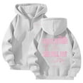 thumbnail image 1 of Unisex Letter Print Hooded Zip Up Sweatshirt | Streetwear Loose Fit Pullover Hoodie Softy Sweat Shirt Thick Womens Hoodies Pullover plus Size Tunic Hoodie Loin Hoodies Women's Athletic Hoodies Womens, 1 of 4