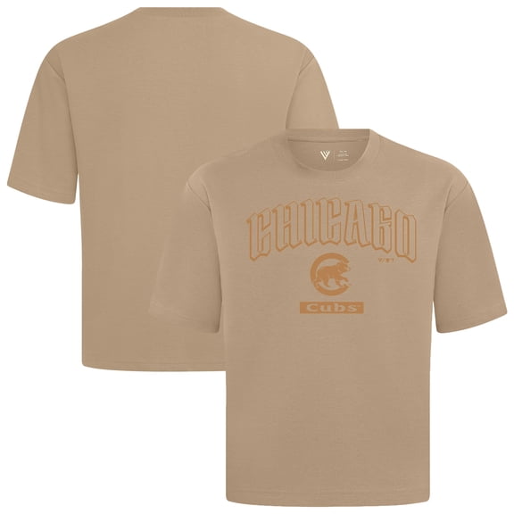 Unisex Levelwear Khaki Chicago Cubs Credence Luxe Signature Knit T-Shirt