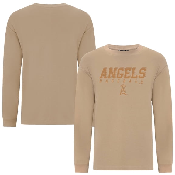 Unisex Levelwear Khaki Los Angeles Angels Pronto Luxe Signature Long Sleeve T-Shirt