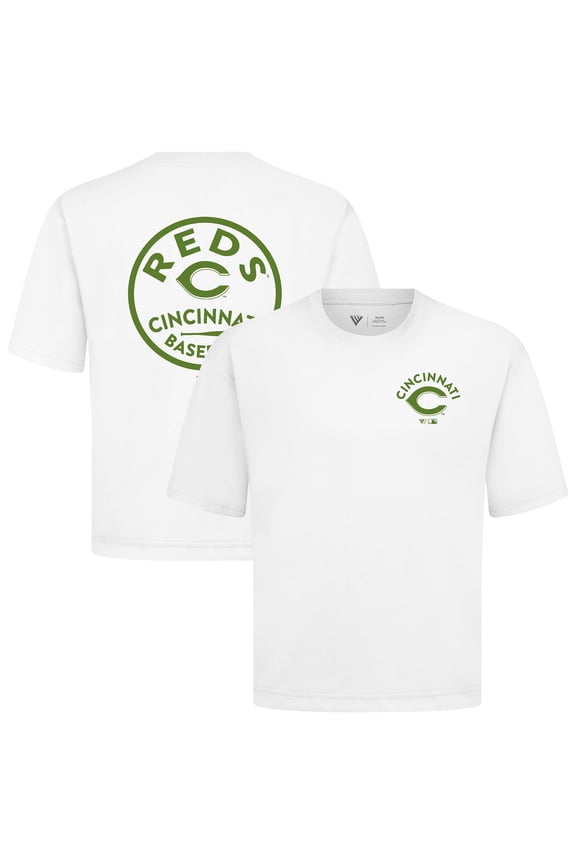 Unisex Levelwear White Cincinnati Reds 2026 Armed Forces Day Transit Luxe Signature Knit T-Shirt