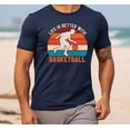 thumbnail image 1 of Unisex Life Is Better With Basketball T-Shirt Cotton Graphic Tee-All Size S-5Xl, 1 of 5