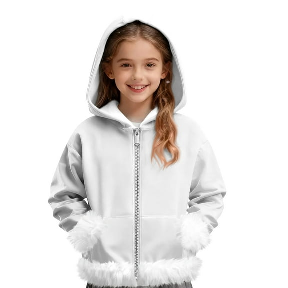 Unisex Light Jacket, Easy Zipper Closure for Independence, Perfect for Preschoolers and Kindergarteners for Dressing Themselves for Recess or Errands,White,110