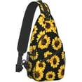 thumbnail image 1 of Unisex Lightweight Adjustable Strap Sling Bag, Sunflower, 1 of 7