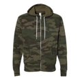 thumbnail image 1 of Unisex Lightweight Full-Zip Hooded Sweatshirt, Forest Camo - Large, 1 of 1