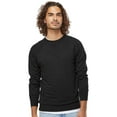 thumbnail image 1 of Unisex Lightweight Long Sleeve Crewneck Sweatshirt, 55 Cotton/45 Polyester Flecce Winter Sweater (Black , M), 1 of 7