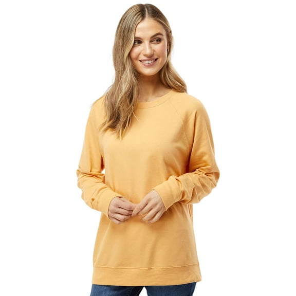 Unisex Lightweight Long Sleeve Crewneck Sweatshirt, 55 Cotton/45 Polyester Flecce Winter Sweater (Harvest Gold , 2XL)