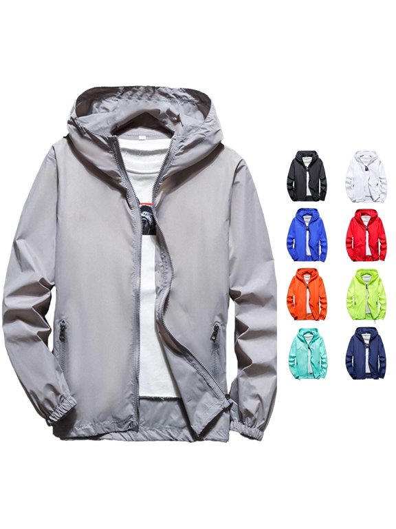 Unisex Lightweight Outdoor Sun Skin Jacket – Breathable Couple Men's Casual Jackets Outdoor – Lightweight Men's Clothing for Hiking Camping Daily (S-7XL)