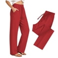 thumbnail image 1 of Unisex Lightweight Quick-Dry Straight Leg Casual Long Pants, Loose Fit Breathable Hiking Travel Pants, 1 of 7