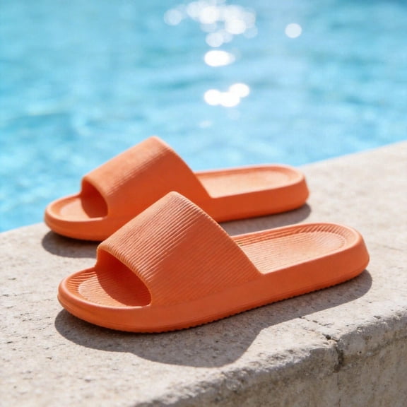 ZROVA Unisex Lightweight Slippers 2-Pack for Bathroom & Home, Non-Slip EVA Slide Sandals for Indoor/Outdoor, Soft & Comfortable House Shoes for Men Women