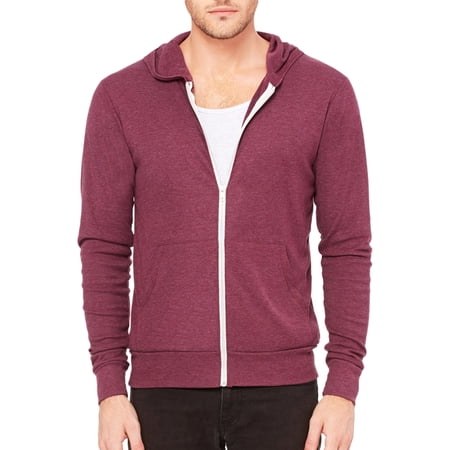 BELLA + CANVAS - Triblend Lightweight Full-Zip Hooded Long Sleeve Tee - 3939