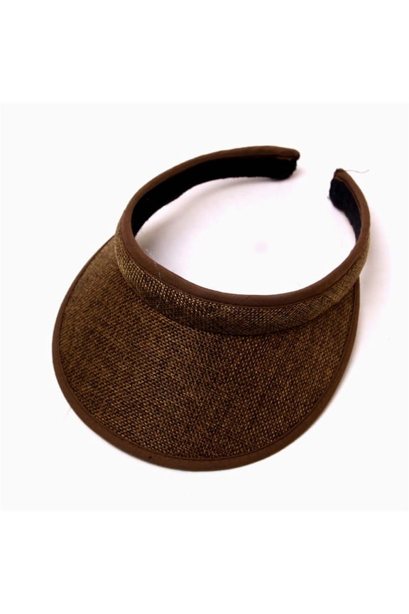 Unisex Linen-Textured Sun Visor Hat, Clip-On No Headband UV Protection Visor Cap, Adjustable One Size Summer Outdoor Hat, 15 Colors