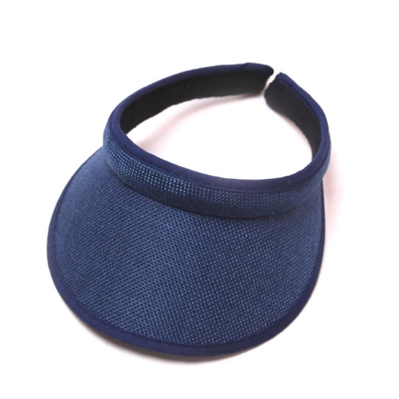 Unisex Linen-Textured Sun Visor Hat, Clip-On No Headband UV Protection Visor Cap, Adjustable One Size Summer Outdoor Hat, 15 Colors