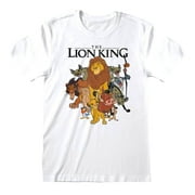 Unisex  Lion King Original Characters Group White T-Shirt - Regular Fit Adult Crew Neck Tee: Small