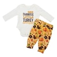 thumbnail image 1 of Unisex Little Turkey Thanksgiving Baby Clothes Outfit Set (9M, Beige), 1 of 5