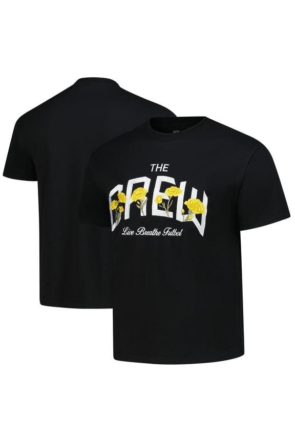 Unisex Live Breathe Futbol Black Columbus Crew Floral T-Shirt