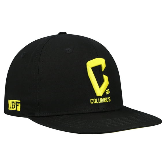 Unisex Live Breathe Futbol Black Columbus Crew Tilted Adjustable Hat