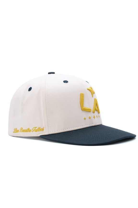 Unisex Live Breathe Futbol Natural LA Galaxy Tilted Adjustable Hat