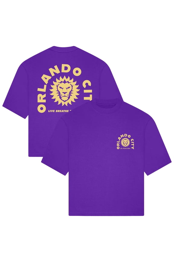Unisex Live Breathe Futbol Purple Orlando City SC Tunnel T-Shirt