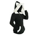 thumbnail image 1 of Unisex Long Sleeve Cat Ear Furs Insert Zip Up Hoodie Sweatshirt Women's Basic Tee Shirt - Comfortable Everyday Top, 1 of 7