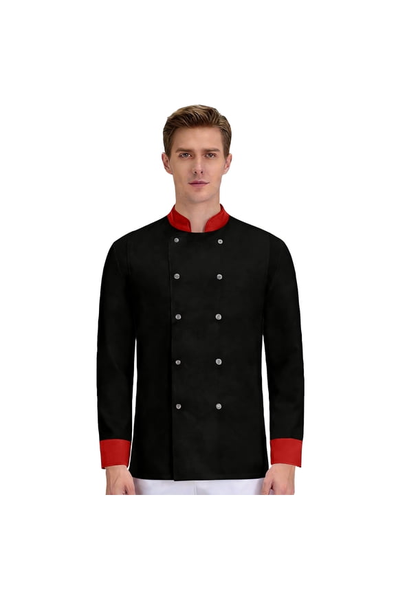 Unisex Long Sleeve Chef Work Uniforms Men's Casual Wear Kitchen Restaurant Hotel Chef Clothes