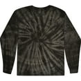 thumbnail image 1 of Unisex Long Sleeve Colorful Tie Dye Tee Shirt - Spider Black, Medium, 1 of 1