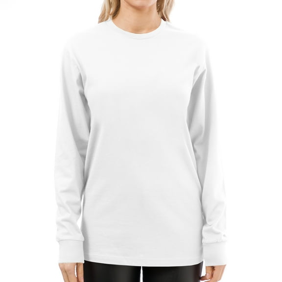 Unisex Long Sleeve Tee - Men Women LS15009 Cotton Shirt - Best Classic Durable and Comfortable Adult Mens Ladies T-Shirt