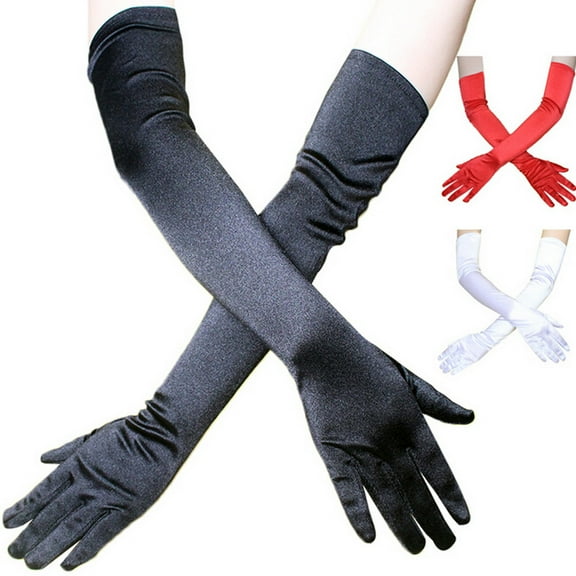 Unisex Long Vintage Gloves Tight Fit Performance Party Evening Handwear